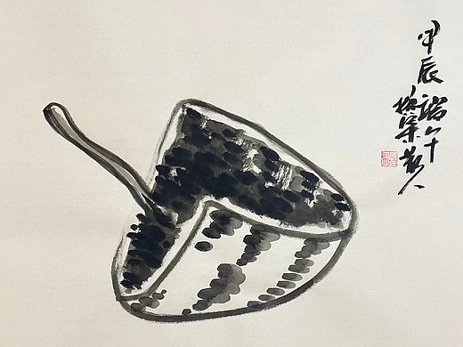 写意国画 吃瓜图