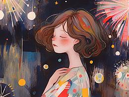 治愈系插畫合集【多彩的女孩世界】