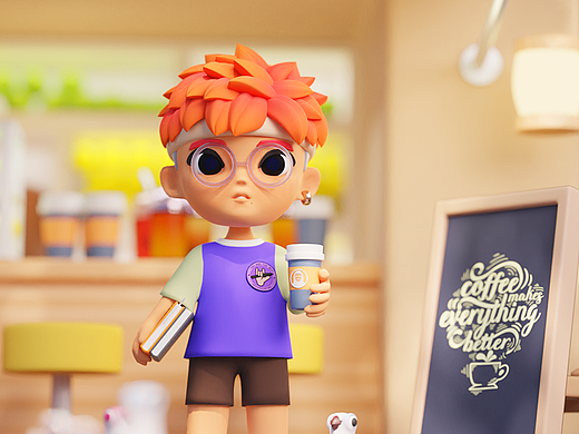 卡通场景-街边一角