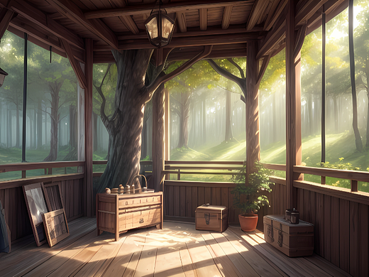 PC壁纸【唯美童话】第4弹【秘林小屋】插画