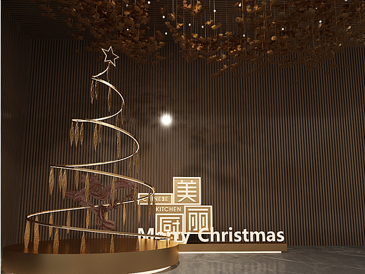 美丽厨节日氛围打造设计3D效果图