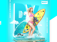 ROXY服装系列专题页面电商专题-服装海报合成过程教程