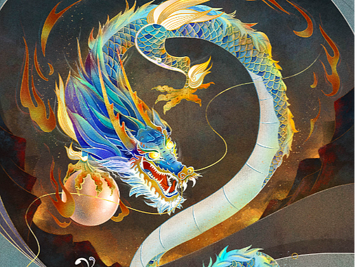 龍騰四海（個人主頁-ZNjI2ODYyMzY=） - 商業(yè)插畫 - 站酷設(shè)計師插畫師光影搖曳原創(chuàng)素材 - 站酷ZCOOL