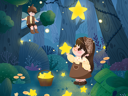 森林深处（个人主页-ZNjgzOTE2NDQ=） - 儿童插画 - 站酷设计师静小宝原创素材 - 站酷ZCOOL