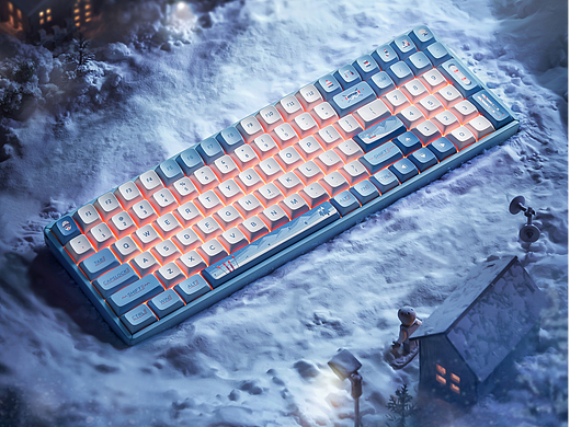 键盘3C/IQunix铝厂冰雪F97创意场景摄影