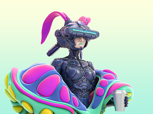 元宇宙的咖啡店的访客_03