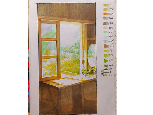 马克笔手绘步骤分享