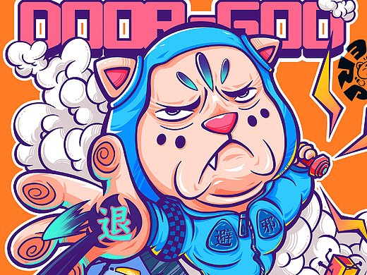 國潮門神之家宅平安（個人主頁-ZNjYyMjc1NjQ=） - 新銳潮流插畫 - 站酷設(shè)計師二瓶漫天原創(chuàng)素材 - 站酷ZCOOL