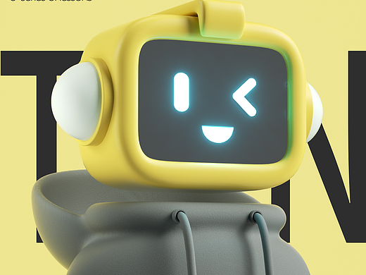 人工机器人-品牌IP设计-C4D产品建模OC渲染