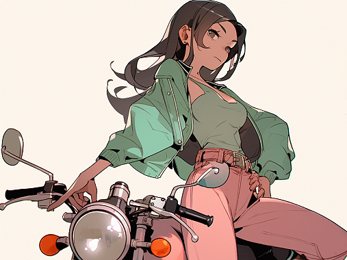 AI绘画（01）-摩托少女