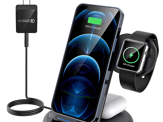 亚马逊跨境电商产品主图设计 无线充渲染设计案例