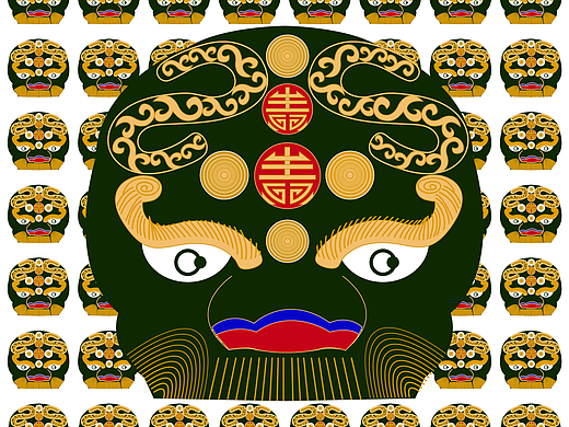 非遗文创——狮子登杆抽绳钥匙包