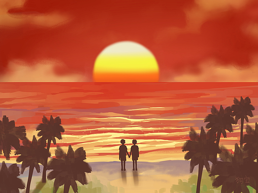 秋日海