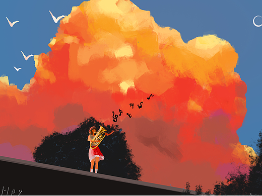 傍晚的天空