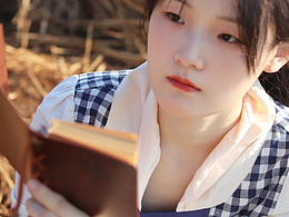 【20221019】粮仓蓝格裙少女写真