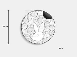 木质兔子花器设计稿