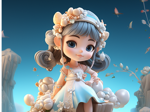 花中小精靈（個人主頁-ZNjY0ODk1MjQ=） - AI作品 - 站酷設計師大林子lay原創(chuàng)素材 - 站酷ZCOOL