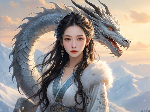 雪山的御龙侍女