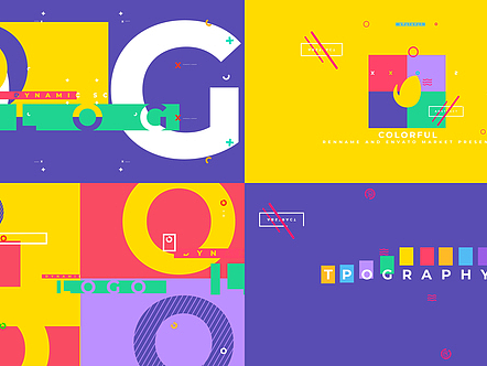 AE模板|多彩创意形状动画标志LOGO产品广告开场