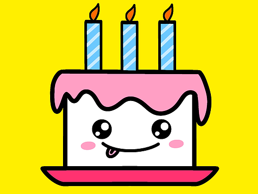 可爱生日蛋糕