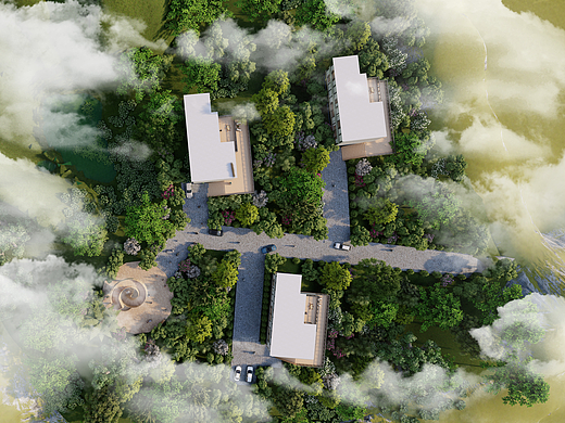 特殊地形建筑景观建筑模型