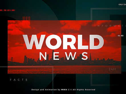 AE模板|高级动态组合大牌新闻发布动画全屏标题开场