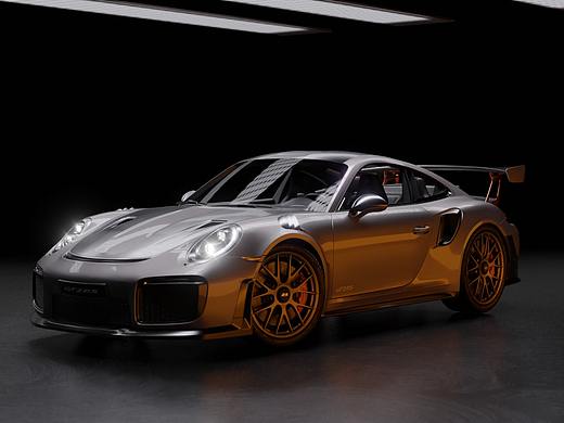 blender个人solo汽车CGI短片Porsche