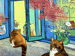 #AI创作实验室#午后咖啡馆的猫系列