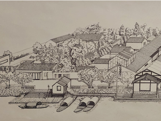 《宝田村风景速写长卷》