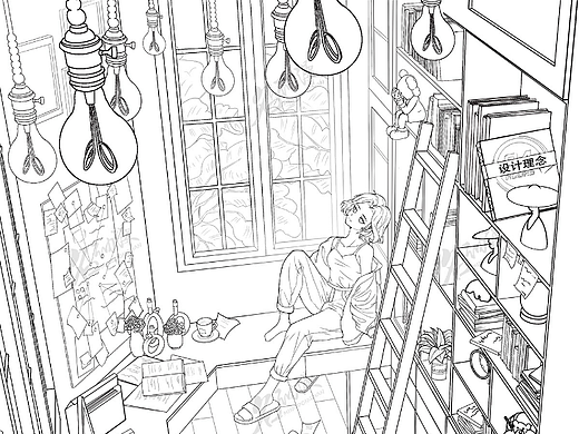 陷入沉思的设计师小姐姐