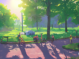 尝试了一下AI绘画，来制作热闹的街道