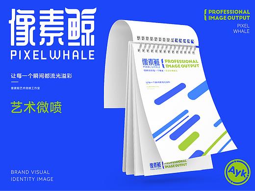 像素鲸艺术微喷品牌LOGO设计｜工作室打印LOGO VI设计