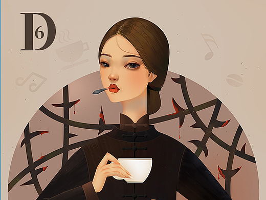 复古人物插画（练习）（个人主页-ZNjA3NzI3NjQ=） - 创作习作 - 站酷设计师LISt嘿嘿原创素材 - 站酷ZCOOL