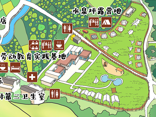 陕西安康旬阳水泉坪景区全景导览图