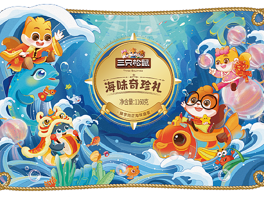 视觉策略丨三只松鼠礼盒包装设计的视觉表达