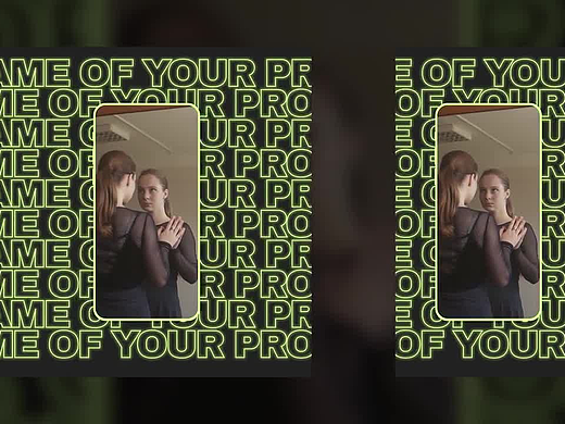 PR模板|竖屏潮流美妆模特产品简介艺术霓虹灯效果特效