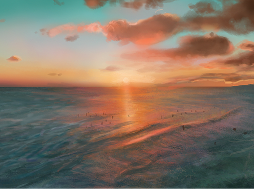 海上日出