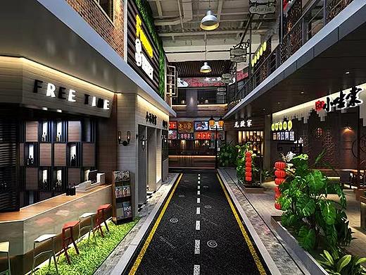 我们做的美食主题街区商业的特点