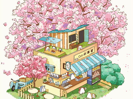 樱花小房子