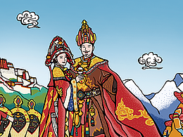 西藏主题商业插画集合