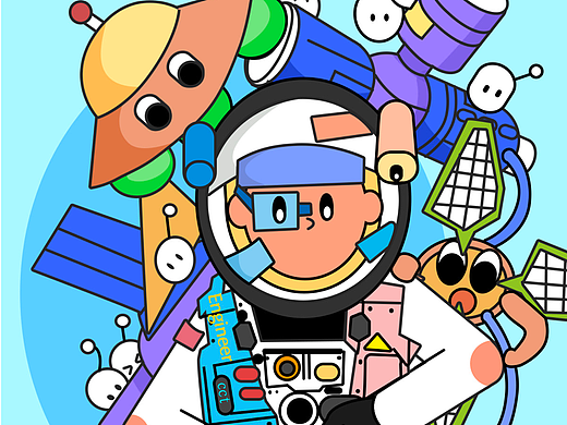 插画打卡/科技改变生活