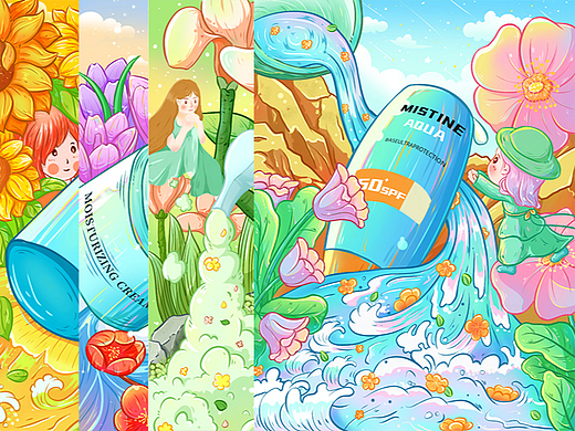 插画合集（护肤插画-节气季节）