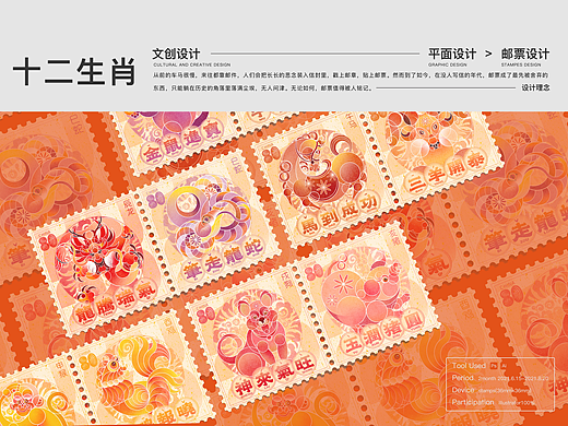 十二生肖主题邮票设计