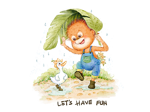 水彩小人猿系列創(chuàng)作（個(gè)人主頁(yè)-ZNjUwNzM3NTY=） - 創(chuàng)作習(xí)作 - 站酷設(shè)計(jì)師pohhooi原創(chuàng)素材 - 站酷ZCOOL