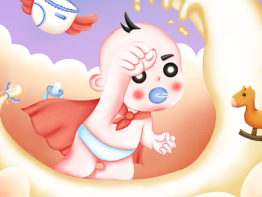 母婴，儿童原创插画