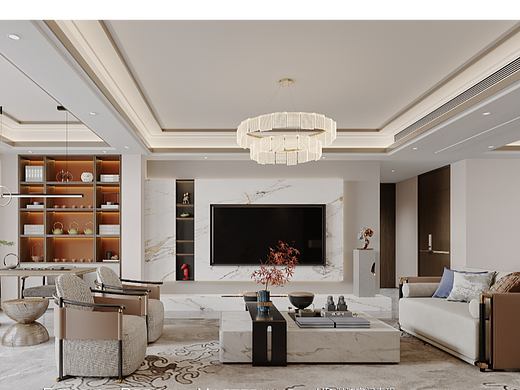 新作首发 新中式风客餐厅×混沌空间视觉表现