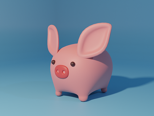 Blender春日创作打卡挑战-day8大耳猪