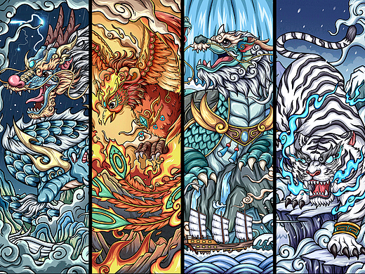 wow 国潮神话系列-四象神兽