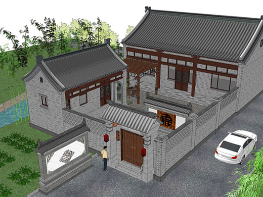 古建四合院设计案例效果图