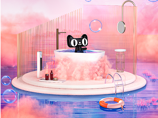 C4D渲染海报/天猫家装节ip活动海报